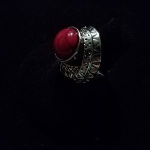 Semi-precious Coral ring